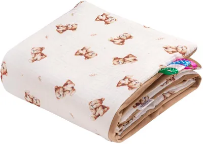 Produktbild von Baby Bear Musselin & Toffee Soft Velvet Neugeborene Decke 55x75cm