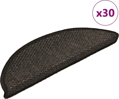 Zdjęcie produktu dla Maty na schody samoprzylepne sizal-look 30 szt. 56x17x3 cm