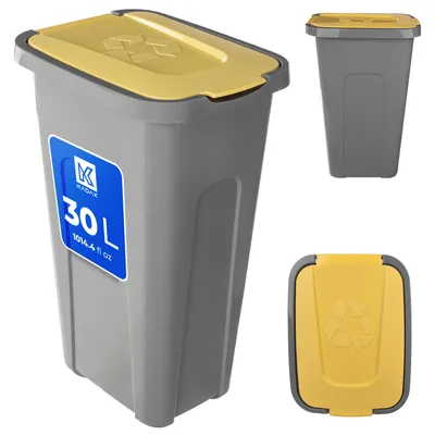 Immagine prodotto di KADAX Contenitore per rifiuti per la raccolta differenziata da 30 l con coperchio