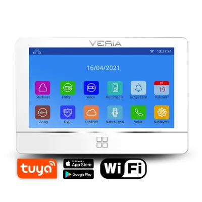 Obrázok produktu pre LCD monitor videotelefónu VERIA 8277B-W (Wi-Fi) séria 2-WIRE biely