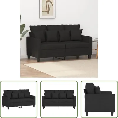 Immagine prodotto di The Living Store Divano 2 posti nero 120 cm in tessuto