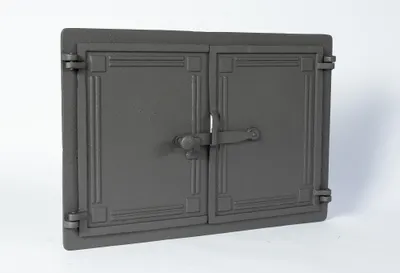 Produktbild von SEZAM - 48 x 32 cm - Zweiflüglige Ofentür aus Gusseisen, Pizzaofentür, Backofen, Kamintür, Backofentür, Holzofentür, Kachelofentür, für Pizzaofen