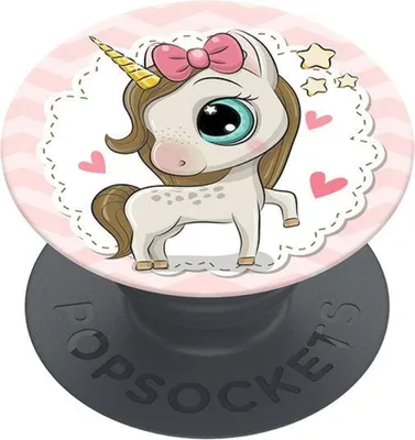 Produktbild von PopSockets Unicorn Pony, Handy/Smartphone, Passive Halterung, Hand, Schwarz, Pink, Weiß