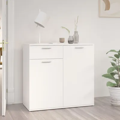Image de vidaXL Sideboard Blanc 80x36x75 cm Bois composite