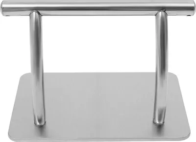 Obrázok produktu pre Opierka na nohy do kaderníckeho salónu – podnožka na kadernícke kreslo – kovová – 30 × 18 cm – jednoduchá montáž – strieborná