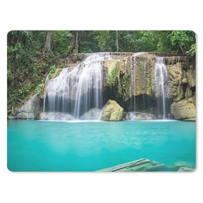 Produktbild von MuchoWow® Mauspad Mousepad Wasser - Wasserfall - Bäume 23x19 cm - Mousepads - Maus Mat - Pad - Mausunterlage - Schreibtischunterlage - Mauspad
