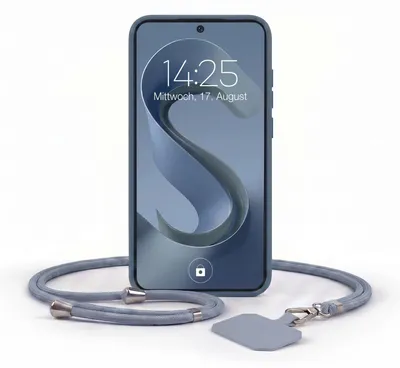 Produktbild von Handyhülle für Samsung Galaxy A54 5G mit Handykette Band Kordel Hülle Case Schutzhülle Lavendelblau Blau