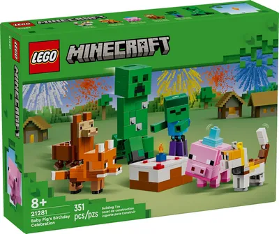 Produktbild von LEGO® Minecraft 21281 Geburtstagsfeier des Babyschweins