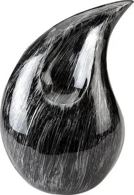 Produktbild von XXLTropfenurne Hund - 2.8L | Metall Tierurnen für Hunde & Katzeurne | Dauerhaft & Stilvoll Urne |Elegant Schwarz Würdevoll Urn für Mensch