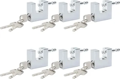 Produktbild von vidaXL Vorhängeschloss 6 Stk. Silber Stahl