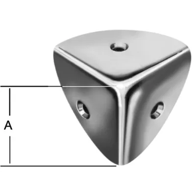 Produktbild von Kistenecke 36 mm Kantenlänge Edelstahl matt