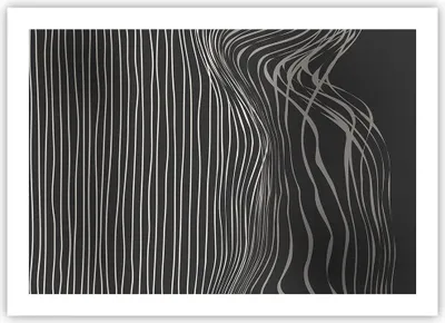 Produktbild von Poster - Poster ohne Rahmen - Abstraktion Streifen Schwarz und Weiß - 70x50 cm - Wand Bild - Wanddeko - Wandbilder - Kunstposter - Wandposter - Bilder - Kunstdruck - Wandbild - P2XAA70x50-4152