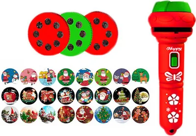 Produktbild von Weihnachtsprojektor-Spielzeug für Kinder mit 24 Diashows, Simulationsprojektion, Taschenlampe, leuchtendes Spielzeug, Farben, Muster, Wahrnehmung, pädagogisches Spielzeug, Geburtstags- und Weihnachtsgeschenk für Kinder