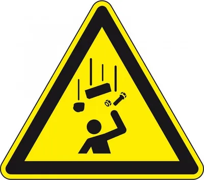 Produktbild von Dreifke® Aufkleber I Warnschild Warnung vor herabfallenden Gegenständen, Foli...