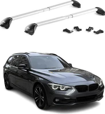 Image de Barres de toit transversales pour BMW Serie 3 Break F31 2012-2019 Alu Gris ABE