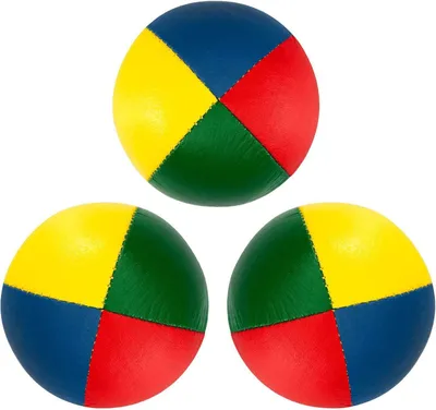 Produktbild von Diabolo jonglierbälle erwachsene -  58 mm Set mit 3 jonglierbälle In vier Farben | jonglierbälle anfänger kinder mit plastikfreier Geschenkverpackung