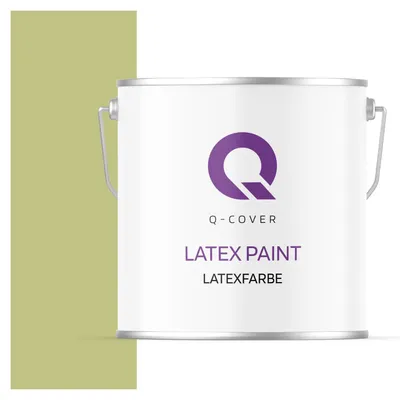 Produktbild von Latexfarbe 5 L Erbsengrün Innenfarbe Wandfarbe Deckenfarbe Klasse 3 Mattfarbe Scheuerfest Hohe Deckkraft