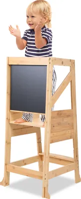 Produktbild von TolleTour Lernturm für Kinder Learning Tower Lernstuhl Hochstuhl Tritthocke Natural 100 kg