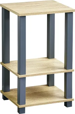 Produktbild von KESPER 18450 Regal mit 3 Ebenen, Faserplatte mit stilvoller Eiche-Optik / Etagenregal