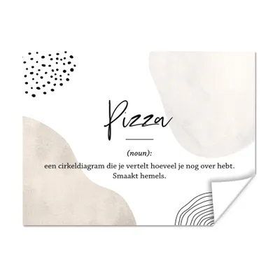 Produktbild von MuchoWow® Poster Pizza - Wörterbuch - Sprichwörter - Zitate - Pizza definition 40x30 cm - Plakate für die Wände - Poster Wohnzimmer