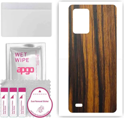Produktbild von apgo Rückseite Schutzfolie, Skin, kompatibel mit Oukitel C25, Hinten Displayschutzfolie aus Vinylfolie, kratzfest, einfache Montage - Tigerwood