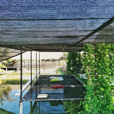 Image de Filet d'ombrage 55%, bâche de protection 2 m x 10 m, en HDPE, protection solaire, résistant aux UV, pour le jardin