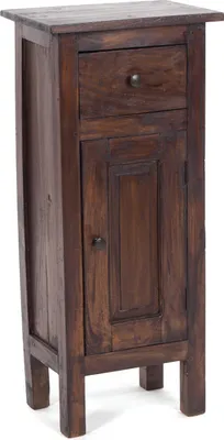 Produktbild von FLURSCHRANK PLANT 80x36cm (HxB) Massivholz | Telefontisch | Farbe: 03 dunkelbraun