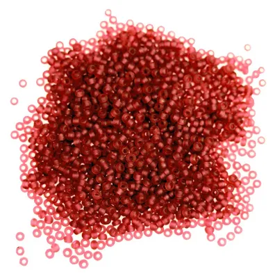 10g Rocailles Glasperlen rund rot