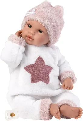 Produktbild von Llorens 63648 NEW BORN – realistische Babypuppe mit Geräuschen und weichem Stoffkörper – 36 cm