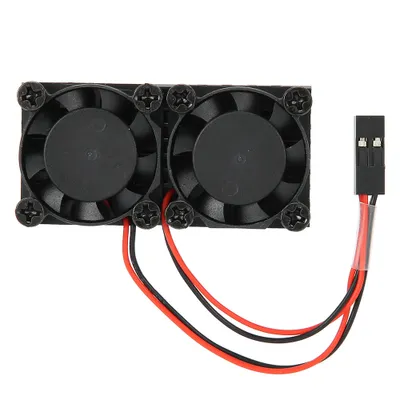 Image de Ventilateur de refroidissement pour carte Raspberry Pi 4B, module à double dissipateur thermique, colle thermique, 1 200 MHz, 5 V