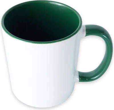 Produktbild von craftcut - Sublimationstasse BICOLOR in DARK GREEN - 11 oz/330 ml