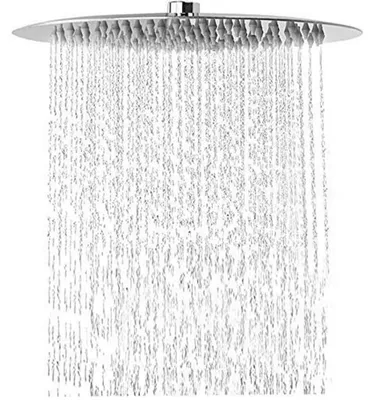 Produktbild von Regendusche 25cm Edelstahl Rund, Brausekopf Quadratisch Chrom, Hochdruck, Selbstreinigend