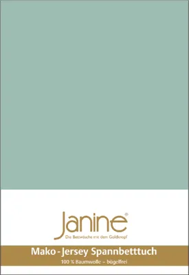 Produktbild von Janine Design Feinjersey-Spannbetttuch  5007 MAKO-FEINJERSEY Farbe rauchgrün Größe 200x200
