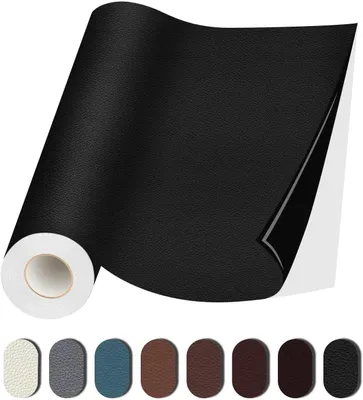 Obrázok produktu pre Samolepiaca kožená opravná fólia, čierna, 40 x 300 cm