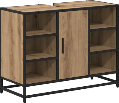 Produktbild von vidaXL Badezimmerschrank Artisan-Eiche 80 x 33 x 60 cm Holzwerkstoff
