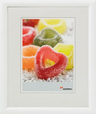 Produktbild von Walther Design KP520W, Einzelbilderrahmen, Kunststoff, Weiß, Wand, 10 x 15 cm, Rechteckig