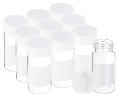10er-Pack 20 ml Glasfläschchen mit Schraubdeckel, Borosilikatglas