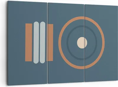 Produktbild von Bild auf Leinwand - Leinwandbild - 3 Teile - Abstrakt modern Muster - 105x70cm - Wand Bild - Wanddeko - Wandbilder - Leinwanddruck - Bilder - Wanddekoration - Leinwand bilder - CE105x70-4567