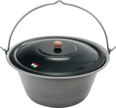 Produktbild von Gulaschkessel 22 Liter Eisen mit Deckel emailliert Feuerkessel Feuertopf