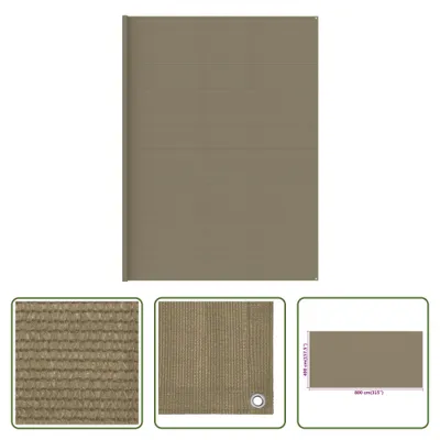 Obrázek produktu pro The Living Store Stanový koberec Taupe 400x800 cm HDPE