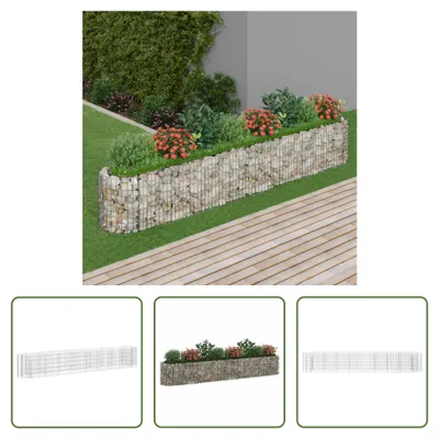 Produktbild von The Living Store Gabionen-Hochbeet Verzinktes Eisen 330x50x50 cm