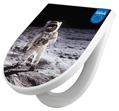 Produktbild von WC Sitz mit Absenkautomatik D Form Motiv Astronaut [TDW3 10453]