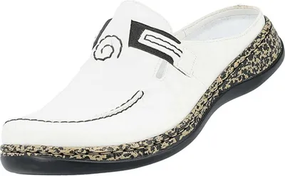 Produktbild von Rieker Damen Pantolette Clog Sabot 46393-80, Größe:40 EU, Farbe:Weiß