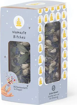 Productafbeelding van bloemenkonfetti Popper Namaste Bitches Namaste Nachhaltiges Naturkonfetti