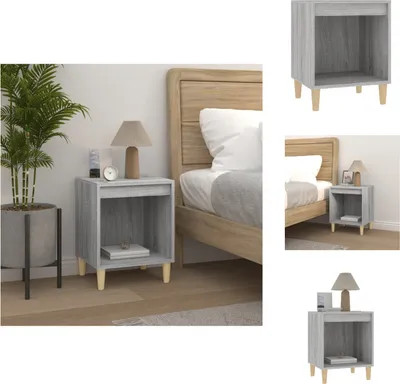 Image de vidaXL Table de nuit Gris Sonoma 40x35x50 cm - Tables de nuit