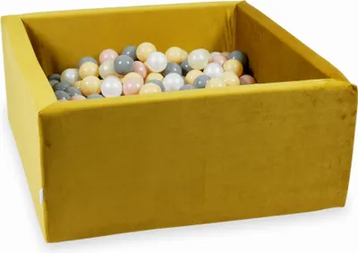 Obrázek produktu pro Kuličkový bazén 400 kusů 90x90x40 sametová zlatá: béžová, růžově zlatá, světle zlatá, perleťová, šedá