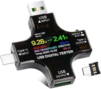 Zdjęcie produktu dla Tester USB z wyświetlaczem IPS i funkcją monitorowania wydajności