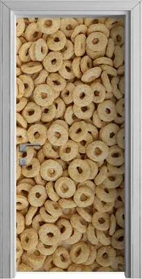Produktbild von Tür Selbstklebende 90x210 cm Türfolie Türtapete Klebefolie -  Hafer Müsli Frühstück