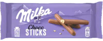 Zdjęcie produktu dla Milka Choco Sticks Ciastka Oblane Czekoladą Mleczną 112 G