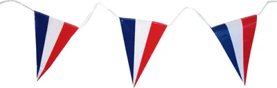 Image de Chaîne de fanions France env. 5 m Décoration bleu/blanc/rouge